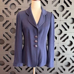 St. John | Navy Knit Blazer